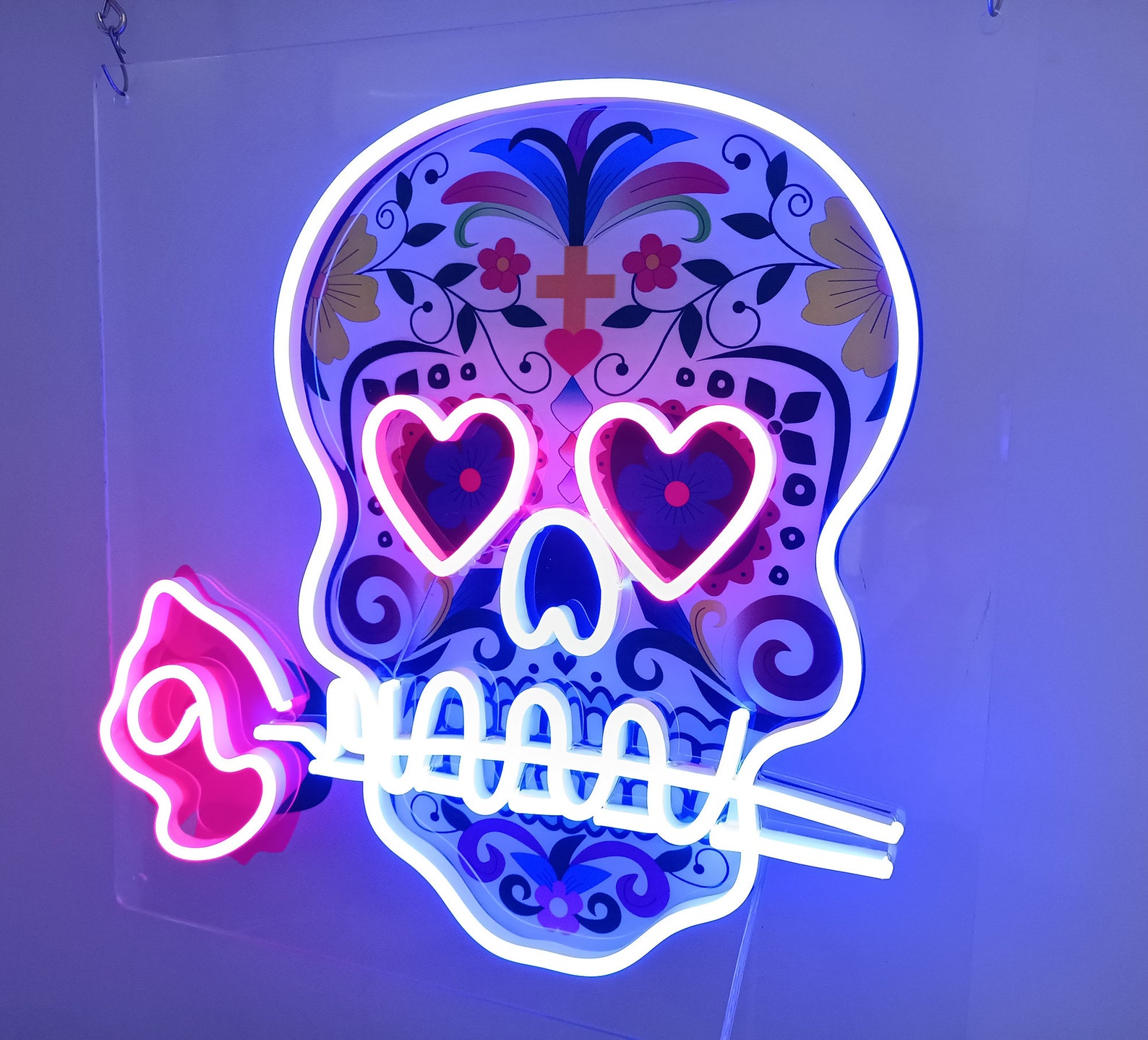Skull Neon Sign custom Neon Light - Etsy