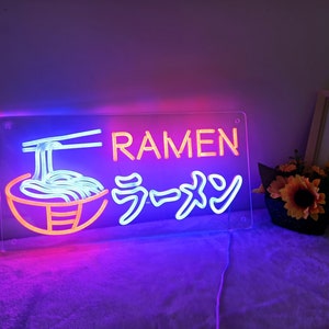 Ramen Japanese Noodles neon sign | living room shop wall decor art  | LED Neon Sign |neon light for wall