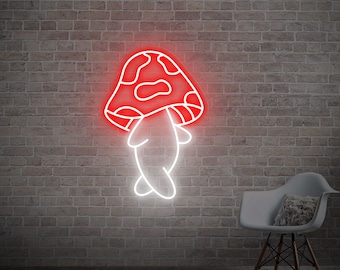 mushroom Neon Sign Bedroom Custom Led Sign Room Wall Art Neon Wall Decor Lights Cool Neon Sign Party Decor Sign