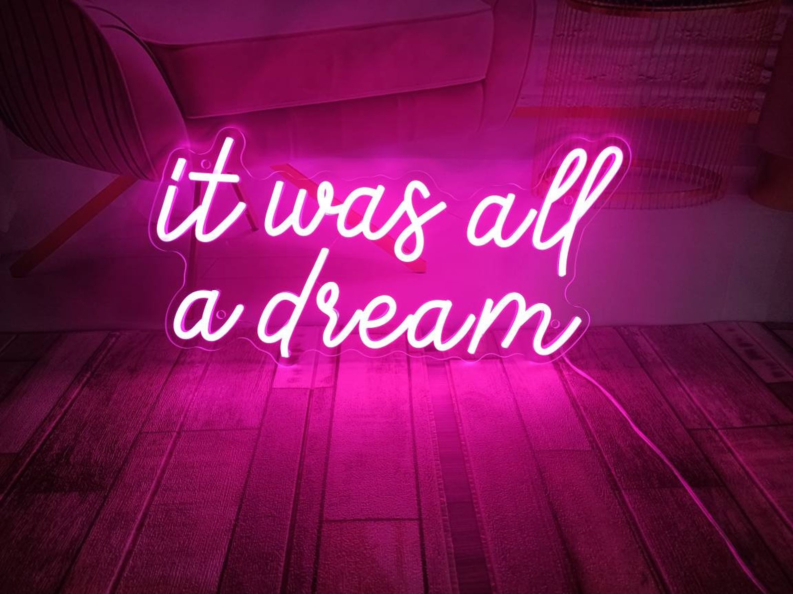 It Was All a Dream Neon Sign custom Neon Signs - Etsy UK