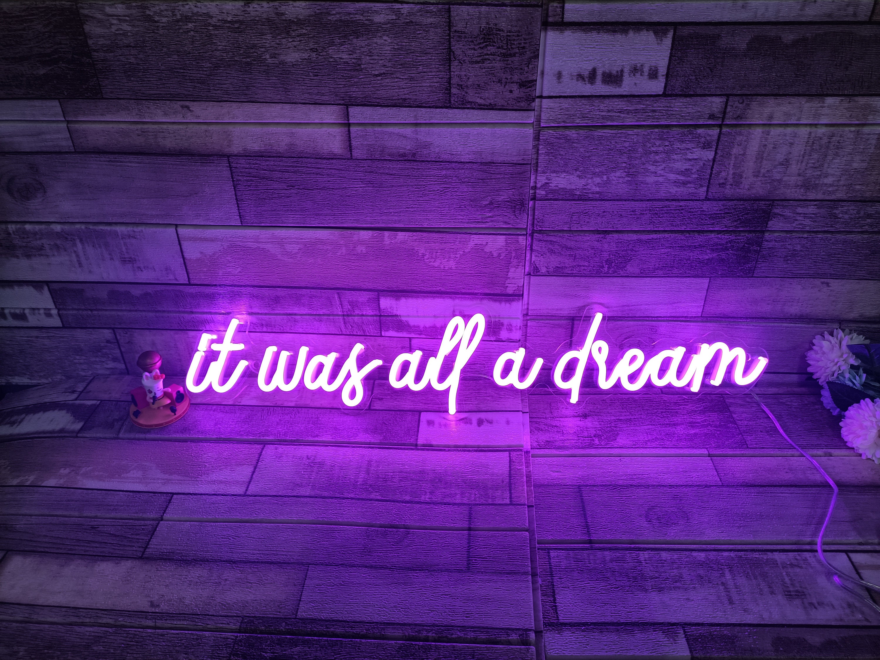 It Was All a Dream Neon Sign Neon Lights Neon Sign Led Etsy Canada