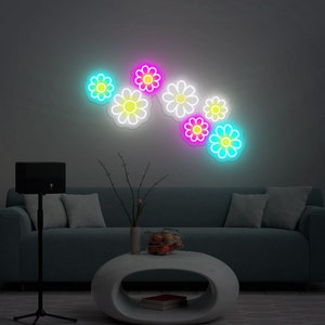 beautiful flower Neon Sign, Custom Neon light , LED, Light , Wall decor, home decor, flower neon lights