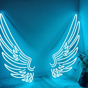 Wing Neon Sign ,Custom neon signs  for home decor|Amine Neon |Custom Neon Lights