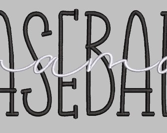 Baseball Mama Embroidery Designs, 3 sizes-8 Formats, Baseball Mama, Baseball, Embroidery Design, Digital Download