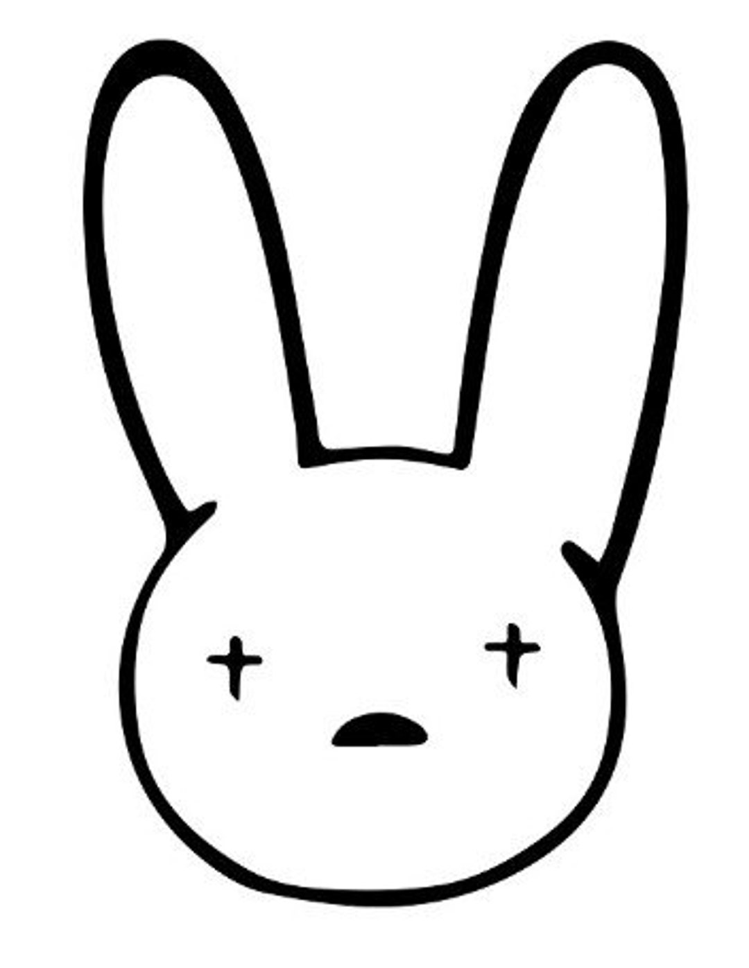 Bad Bunny Outline Embroidery Design, 3 Sizes - 8 Formats,conejo Malo ...