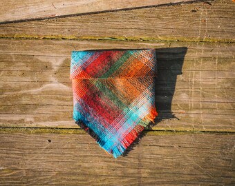 Plaid-itude Dog Bandana or Cat Bandana| Fall Bandana | autumn bandana | plaid Bandana | warm Bandana | hiking bandana