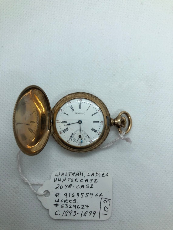 Waltham Ladies Pocket Watch Hunter Case Circa 189… - image 3