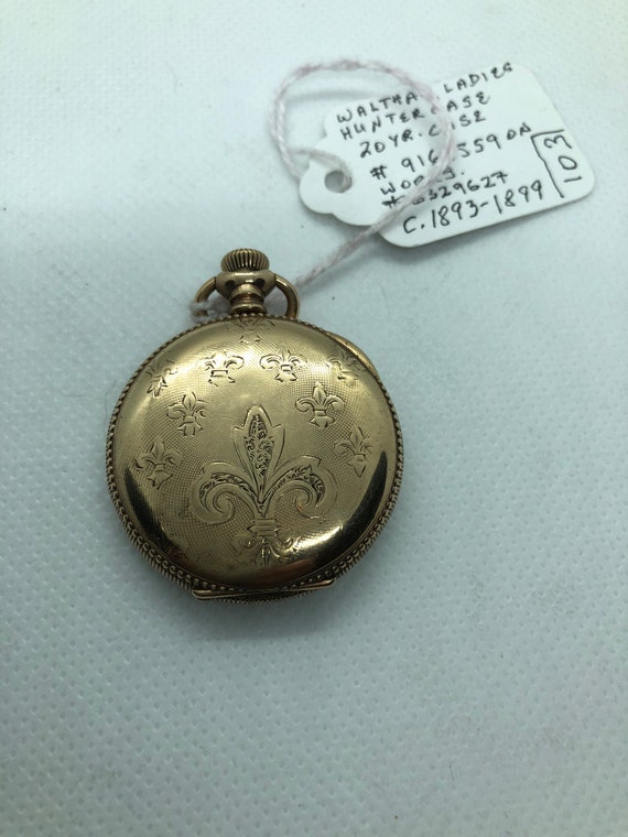 Waltham Ladies Pocket Watch Hunter Case Circa 189… - image 2