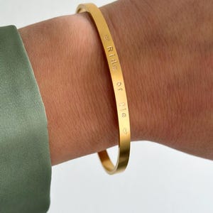 Ride or Die Bangle Bracelet – Engraved Titanium Steel Jewellery for Her