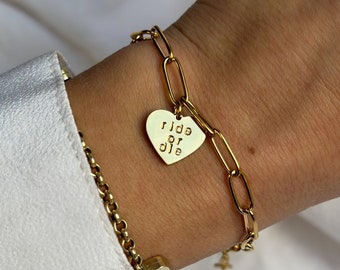 Fahrt oder die Freundschaft Armband | Personalisiertes graviertes Goldarmband für den besten Freund | Individuell gravierte Schmuck | Brautjungfer Bestie Geschenk