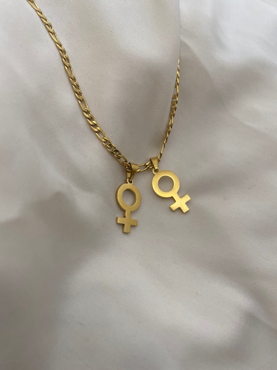 Female Feminist Symbol Necklace Custom 