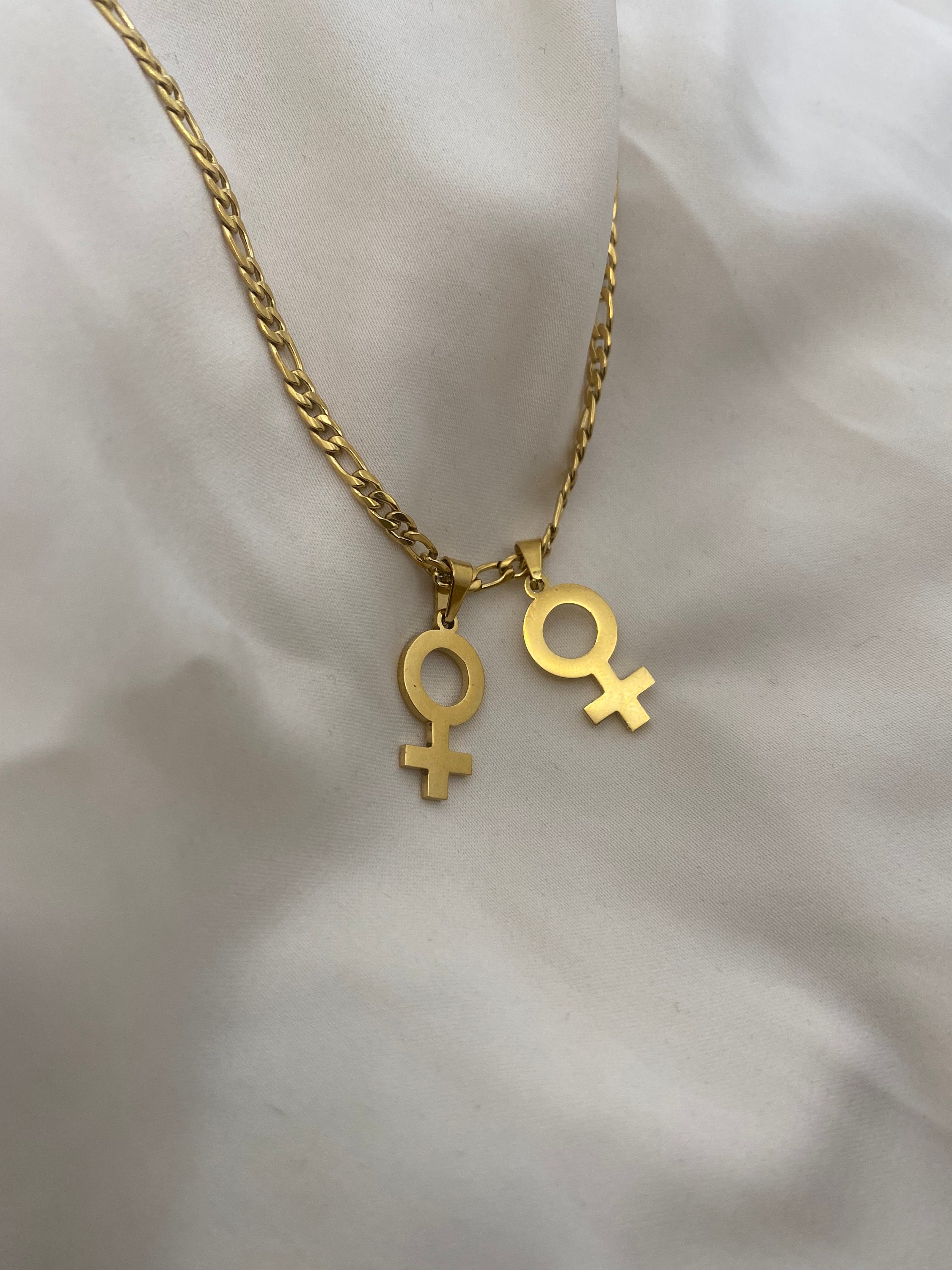 Female Feminist Symbol Necklace Custom 