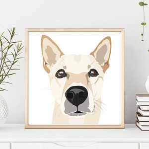 Custom Digital Pet Portrait | Dog Portrait | Cat Portrait | Dog Cat Illustration | Pet Memorial Gift | Pet Art | Pet Art Print Dog Cat Gift