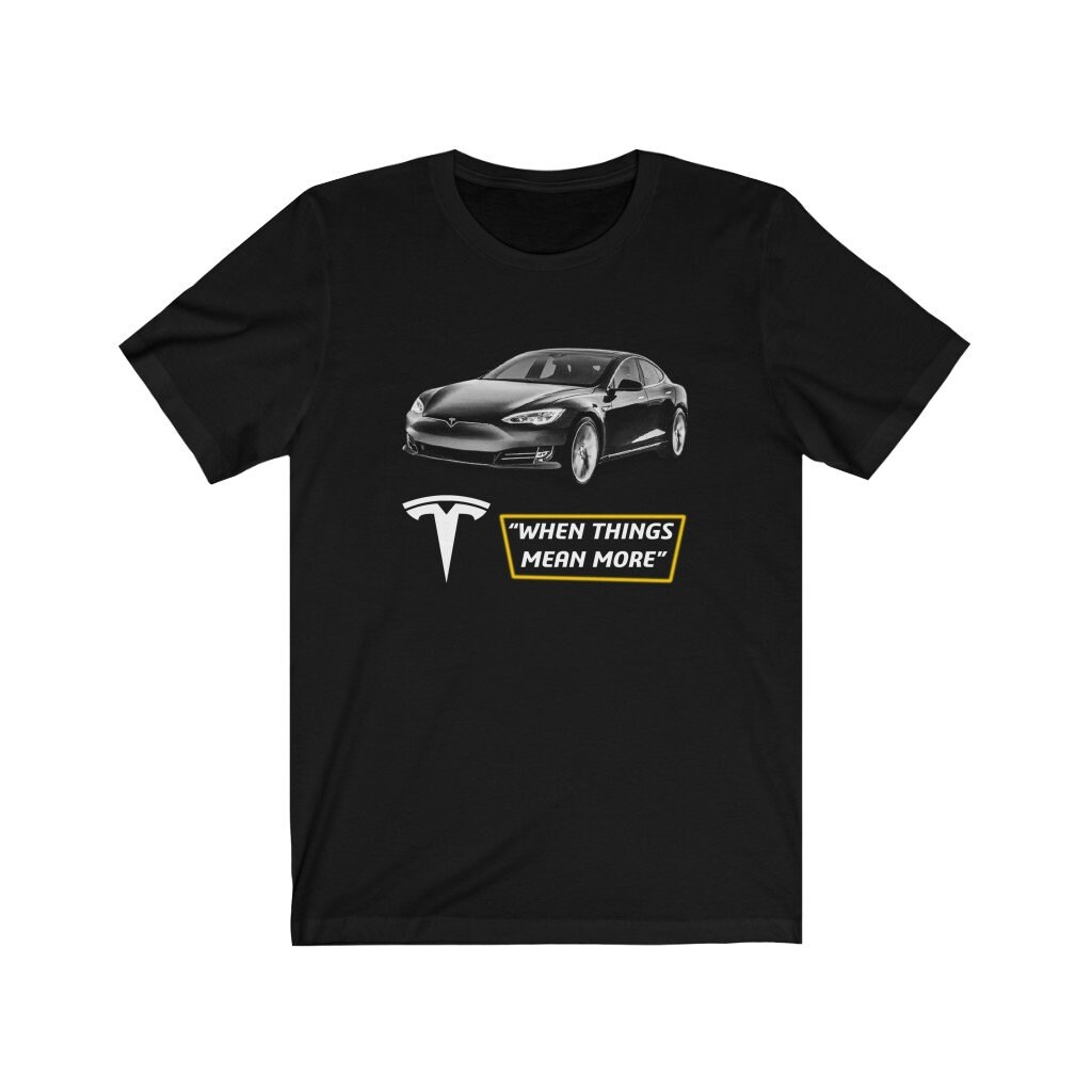Tesla Model S Tshirt. 100 Cotton. Comfortable. Tesla Etsy UK