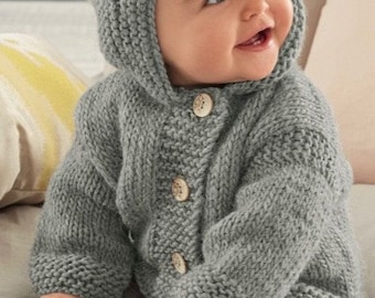 Hooded Coat Baby Knits Toddler Knit Coat Newborn Knit Coat Baby Girl and Baby Boy Hoodie