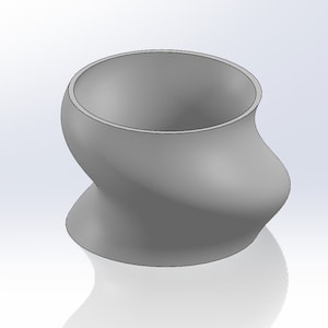 Circular Spiral Planter STL File