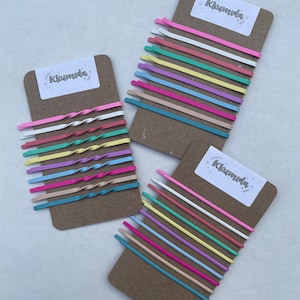 COLORFUL Bobby Pins/Barrettes - 10 color Twisted/Regular/Thin set -Matte Hair Pins/Hair Cips - Hair Accessories