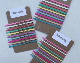 COLORFUL Bobby Pins/Barrettes - 10 color Twisted/Regular/Thin set -Matte Hair Pins/Hair Cips - Hair Accessories
