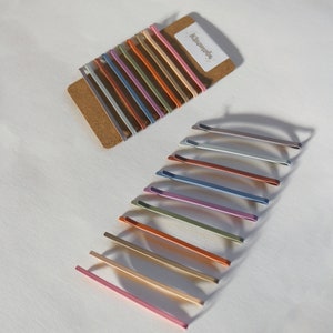 Regular/Thin PASTEL Bobby Pins/Barrettes - 10 COLOR SET - Matte Hair Pins/Clips - Hair Grips - Hair Accessories