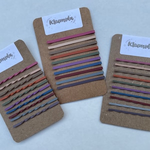 SMALL Pastel Bobby Pins for Kids/Children - 10 COLOR Twisted/Squiggly/Straight SET -Hair Grips, Barrettes/Clips - Hair Pins/Accessories