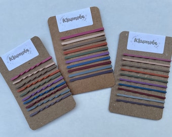 SMALL Pastel Bobby Pins for Kids/Children - 10 COLOR Twisted/Squiggly/Straight SET -Hair Grips, Barrettes/Clips - Hair Pins/Accessories