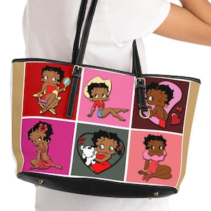 Betty Boop Travel Bag Cute Fashion Shoulder Bag for Women, Stylish Leather Strap Tote, Birthday Gift for Her, Travel in Style Handbag