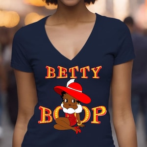 Betty Boop Vneck Shirt, Betty Boop Design Tshirt, Betty Boop Shirt, Funny Shirt, Vintage Shirt, Womens Clothing, Classic Shirt, Gift For Her