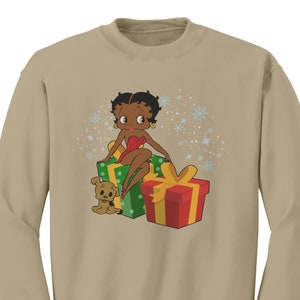 Christmas Sweatshirt, Betty Boop Sweatshirt, Betty Boop Christmas Shirt, Christmas Gifts Betty Boop Womens Sweatshirt Gift For Her