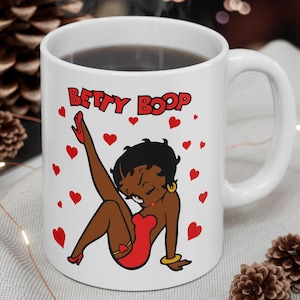 Betty Boop Mug, Ceramic Mug, Coffee Lover Gift, Coffee Mug, Ceramic Coffee Mug, Betty Boop Design, Valentines Mug, Valentines Gift For Her