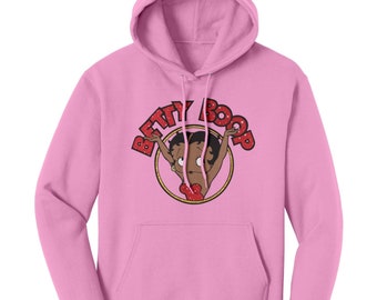 Betty Boop Graphic Hoodie, Vintage Fleece Sweater
