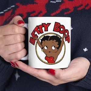 Ceramic Mug, Cute Betty Boop Mug, Coffee Lover Gift, Christmas Mug, 11oz, 15oz, Housewarming Gift, Betty Boop Gift, Christmas Gift For Her