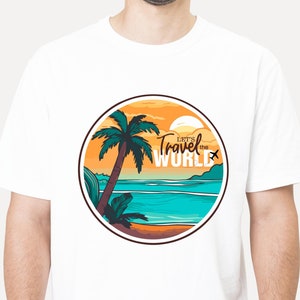 Travel Shirt, Lets Travel the World Shirt, World Traveler Shirt, Gift for Traveler Tshirt, Vacation Shirt, Adventure Shirt, Travel Gift