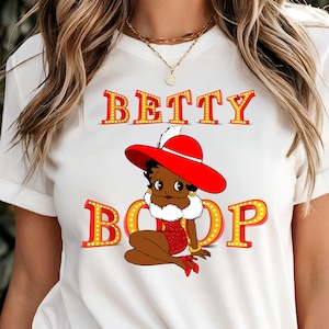 Vintage Betty Boop Shirt, Retro Betty Boop Design Tshirt, Cartoon Funny Shirt, Womens Clothing, Classic Womens Shirt, Birthday Gift For Her