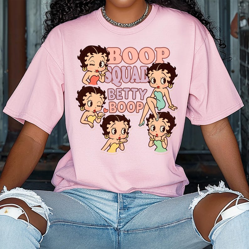 Comfort Colors Betty Boop Shirt, Betty Boop Merchandise, Betty Boop Fan Gift, Cute Betty Boop Design Tshirt, Womens Vintage Streetwear Style