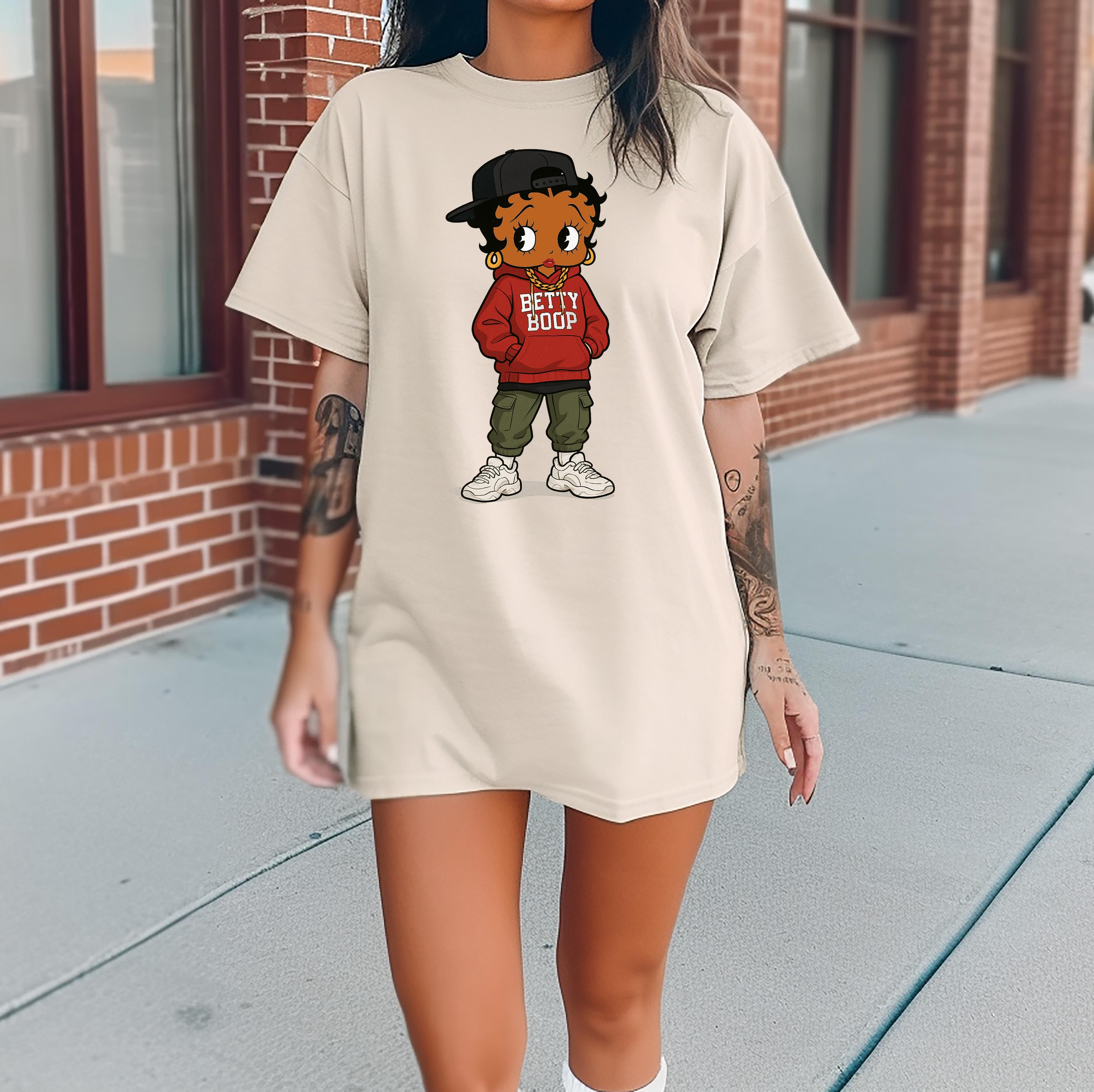 Betty Boop Shirt, Pop Culture Streetwear Tee, Comfort Colors Y2K