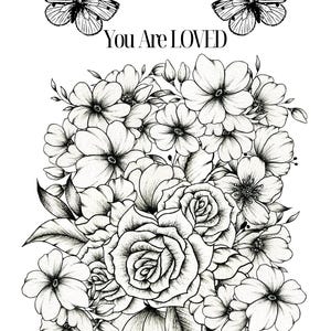 Black Girl Affirmation Coloring Pages, Self Love Digital Art Download ...