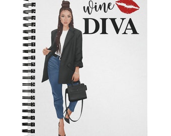 Wine Diva #2 | Wine Lovers | Wine Tasting Journal | Gifts for Her