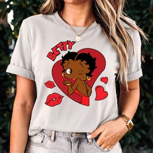 Cute Betty Boop Shirt, Betty Boop Tshirt, Betty Boop Valentine Shirt, Womens Clothing, Anniversary Gift, Birthday Gift, Valentines Gift