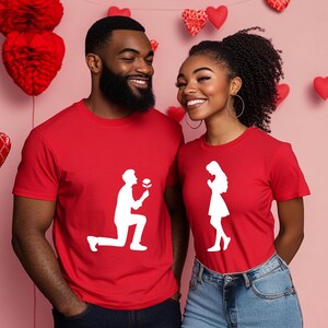 Conjunto de camisetas a juego para parejas en San Valentín, camiseta para enamorados, regalo de aniversario