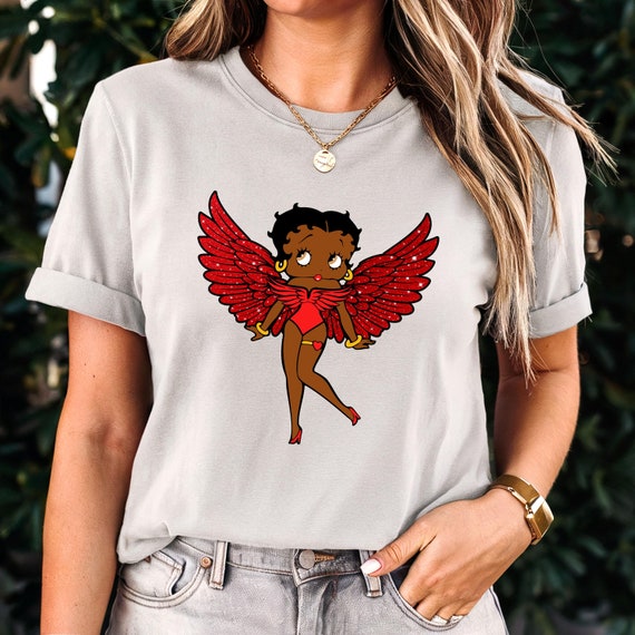 ベティ・ブープ シャツ、天使の羽デザイン、レディースTシャツ - Etsy 日本