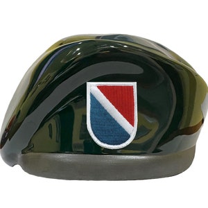 U.S. Army 11th Special Forces Group Ceramic Green Beret With Flash Beret-Veteran Owned Business