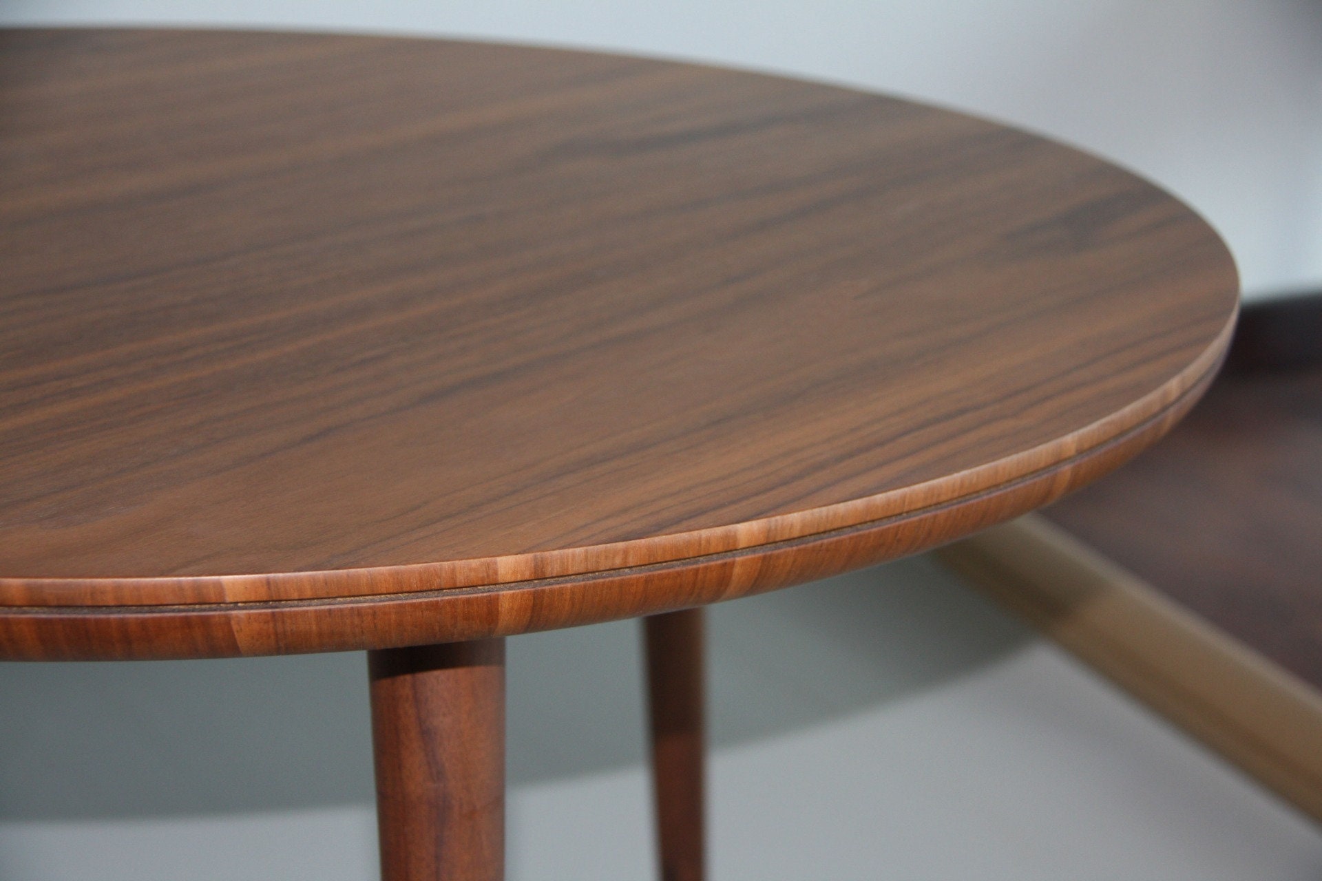 Coffee Table Round Coffee Table Walnut Coffee Table Living - Etsy