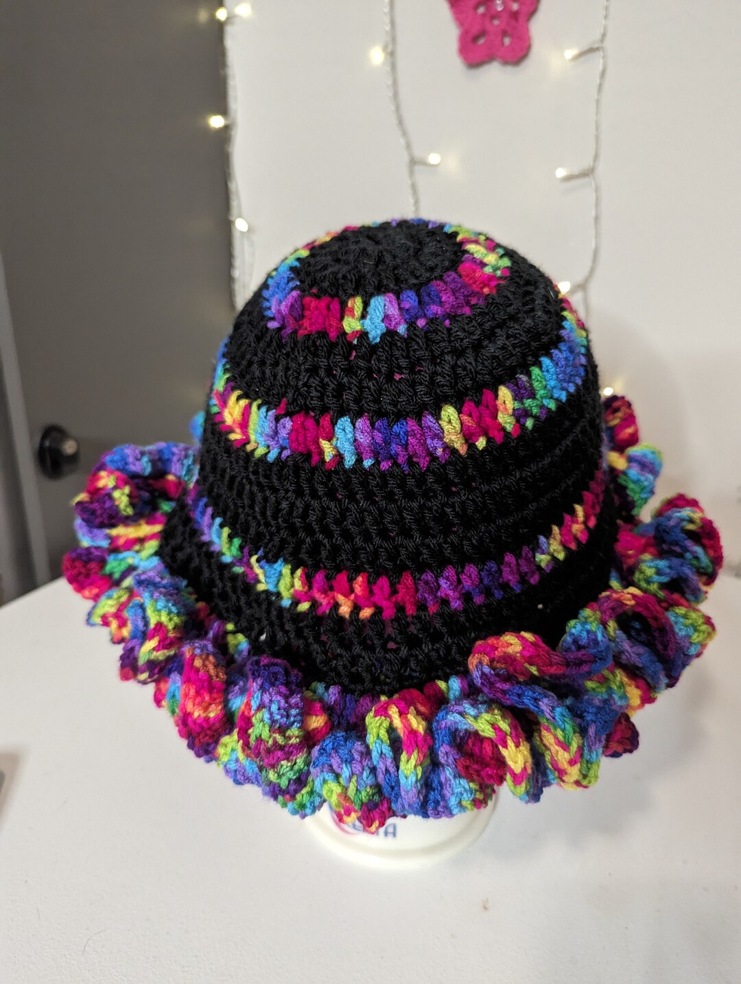 Hat Raffle Pull Festive Color Splat Ruffle Hat - Etsy