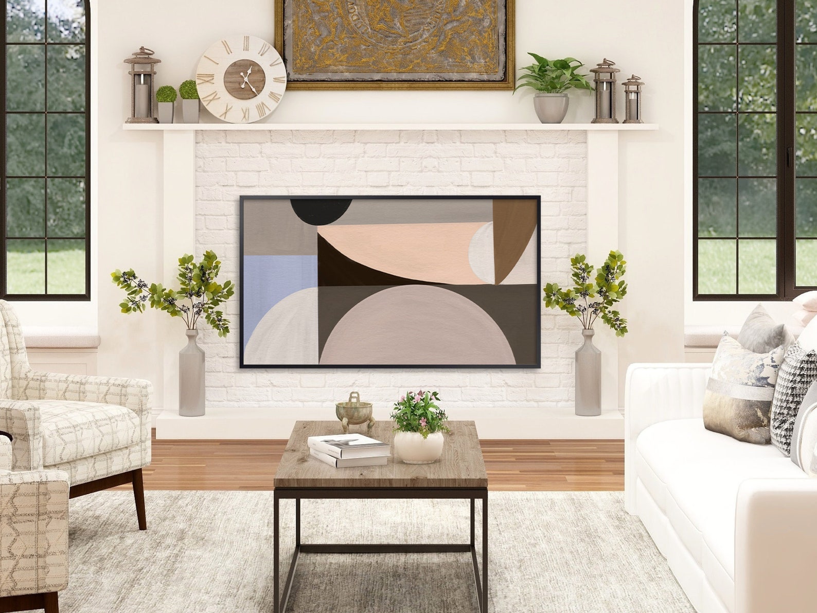 Samsung Frame TV Art Abstract Modern Art Digital Download Etsy