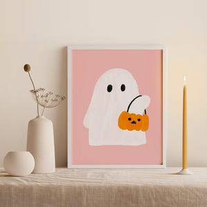 Halloween Printable Wall Art Ghost | Cute Funny Halloween Print | Jack ...