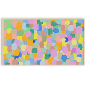 Spring Frame TV Art, Colorful Abstract Painting, Living Room Decor, Digital Download