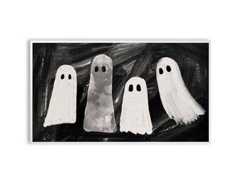 Autumn Frame TV Art Halloween Home Decor, Ghost, Digital Download