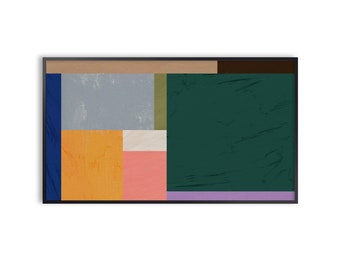 Samsung Frame TV Art Modern abstracte, kleurrijke kunst, direct te downloaden
