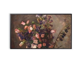 Frame TV Art Flower Painting, Vintage Still, Farmhouse Home Decor, Instant Download