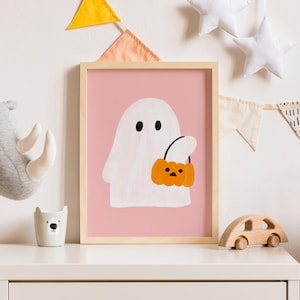 Halloween Printable Wall Art Ghost | Cute Funny Halloween Print | Jack ...
